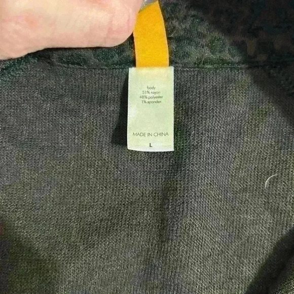 LUCY Cheetah Print 1/2 Zip Pullover Sweater - Picture 7 of 8